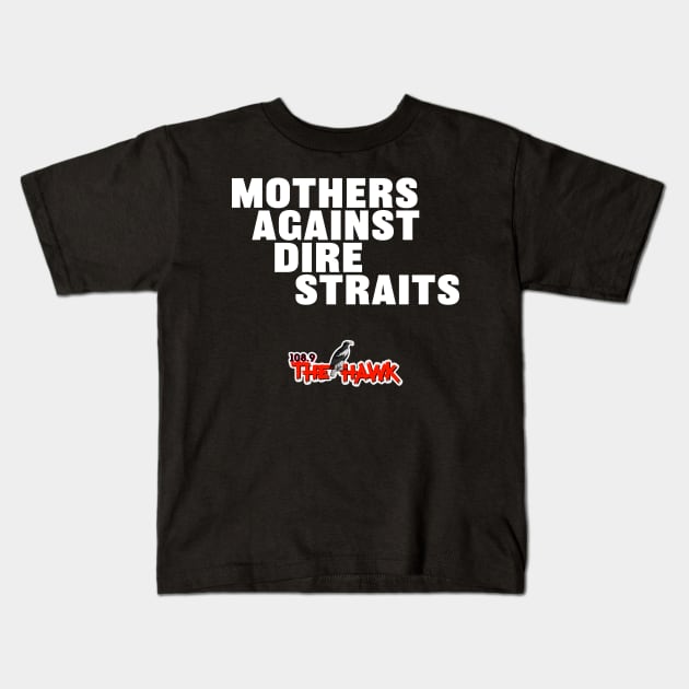 Mothers Against Dire Straits Kids T-Shirt by goodrockfacts